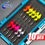 ANFS Spoons Trout Mega Twist 10pcs in Spoon Box,Trout Fishing Spoon Set Trout Bait,Trout Spinner Set Trout