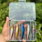 5PCS/BOX Minnow Fishing Lure Artificial Hard Bait Bionic 3D Eyes Floating Wobbler Crankbait Bass Trolling Fishing Tackle - Imagine 2