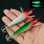 4pcs/set 10cm/9g Luminous Squid Jig Hook Shrimp Prawn Lure Octopus Shrimp Lure Shrimp Fishing Lures Fishing Accessories - Imagine 6