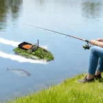 220V 500m Remote Control Fishing Bait Boat 13000rpm, Suitable for Throwing in Rivers, Lakes and Shallow Waters (Camouflage) - Imagine 3