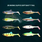 1Pc 14cm/26g 20cm/59.5g Big Size Swimbait Soft Bait Lifelike Artificial Fishing Gear for Freshwater Saltwater Bass Sea Fishing - Imagine 6