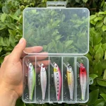 5PCS/BOX Minnow Fishing Lure Artificial Hard Bait Bionic 3D Eyes Floating Wobbler Crankbait Bass Trolling Fishing Tackle - Imagine 5