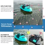 EU Wireless GPS Fishing Bait Boat with 3 Bait Containers Remo Control Bait Boat 16-points GPS Positioning Function Automatic R - Imagine 3