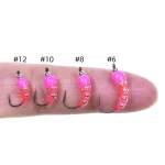 Vampfly 5pcs #6#8#10#12 Ice Fishing Epoxy Nymph Brass Bead Head Scud Bug Worm Fly Barbed Fly Tying Hook Trout Fishing Lure Baits - Imagine 4