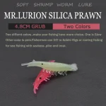 MrLurion 100pcs 4.8cm 0.5g soft artificial shrimp lure baits ,luminous prawn worm bass pike trout lure fishing baits - Imagine 2