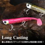 TSURINOYA 110mm 35g Long Casting Jig Head T Tail Soft Lure Set 2pcs Tail Flounder Seabass Fishing Lure Sinking Large Baits - Imagine 6