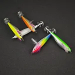 5pcs Glow Squid Jig Hook UV Shrimp Fishing Lure Cuttlefish Fishing Accessories Saltwater Fishing Squid Jig Hooks - Imagine 4