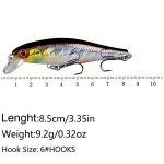 5PCS/BOX Minnow Fishing Lure Artificial Hard Bait Bionic 3D Eyes Floating Wobbler Crankbait Bass Trolling Fishing Tackle - Imagine 4