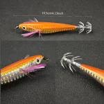 5pcs Glow Squid Jig Hook UV Shrimp Fishing Lure Cuttlefish Fishing Accessories Saltwater Fishing Squid Jig Hooks - Imagine 5